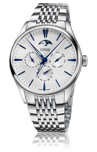 Review ORIS ARTELIER COMPLICATION SILVER BLUE ON BRACELET Replica watch 01-781-7729-4051-07-8-21-79